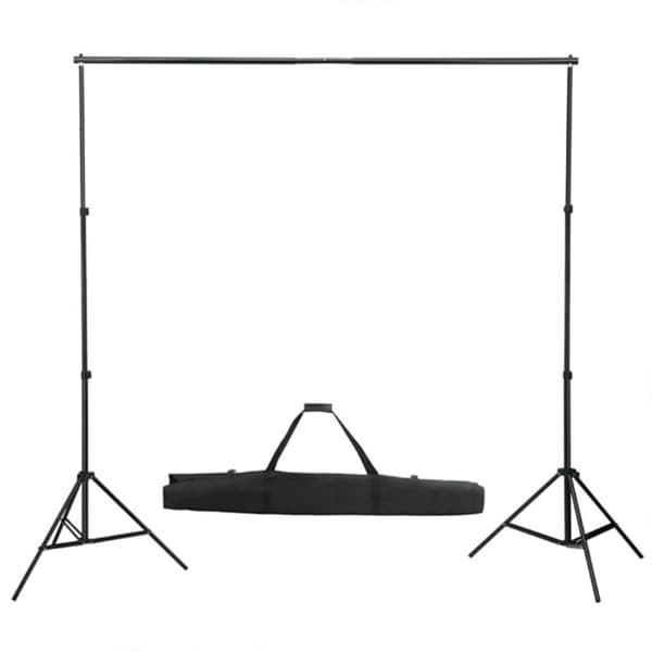 vidaXL fotostudiesæt med lampesæt + baggrund og reflektor