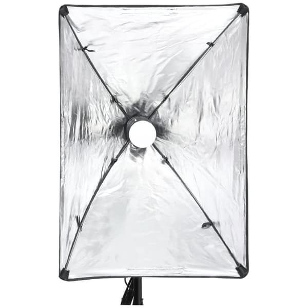 vidaXL fotostudiesæt med lampesæt + baggrund og reflektor