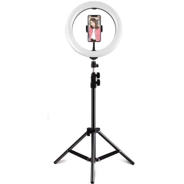 Telefonhållare Stativ med LED Studio Light Ring 1-Pack