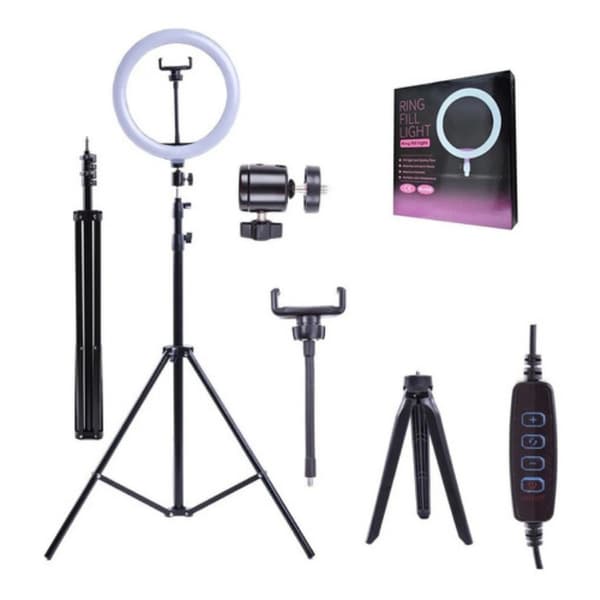 Telefonhållare Stativ med LED Studio Light Ring