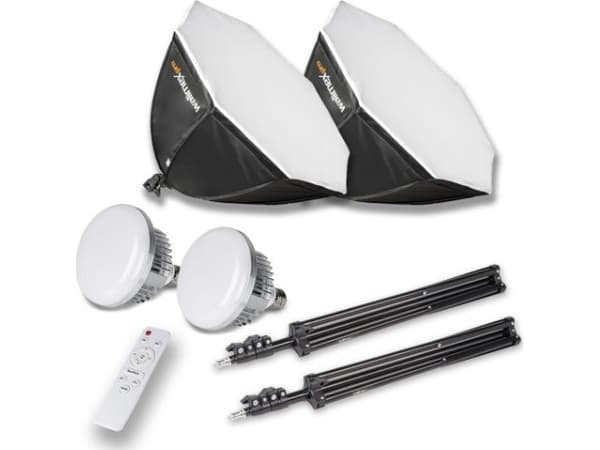Walimex Pro LED, 60 W, 2 lampor, LED, 50000 h, Kall vit, Varmvitt, 6200 LM