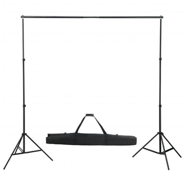 Fotostudio med lampor, bakgrund och reflexskärm