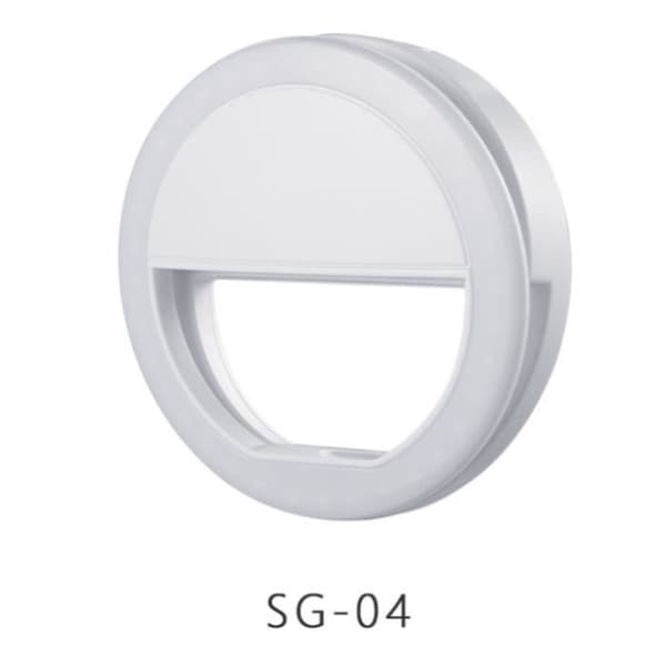 Justerbar Selfie Ring Light - Vit - Märke: Selfie Ring Light