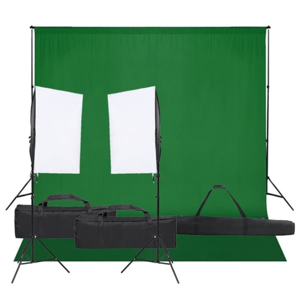 vidaXL fotostudiesæt med lampesæt og baggrund - Studielamper & blitz