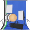 Miniatyrbild 1 av 11: vidaXL Studioutrustning: 5 färgade bakgrunder & 2 softboxar -  Studiolampor & blixtar