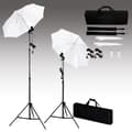 Miniatyrbillede 3 af 11: Studielamper & blitz - Living fotostudieudstyr med baggrund, lamper og paraplyer