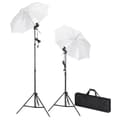 Miniatyrbillede 4 af 11: Studielamper & blitz - Living fotostudieudstyr med baggrund, lamper og paraplyer