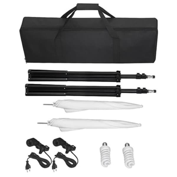 Fotostudio med bakgrunder, lampor och paraplyer - Studioutrustning - Studio Utrustning - Home & Living