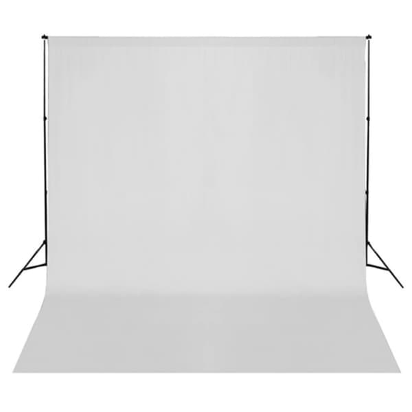 Fotostudio med lampor, bakgrund och reflexskärm
