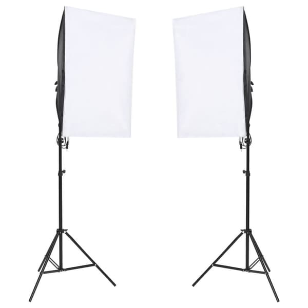 Fotostudio med lampor och bakgrund