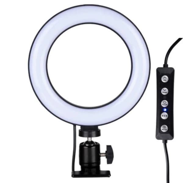 Selfie-lampa med Clip-On - RGB ringlight