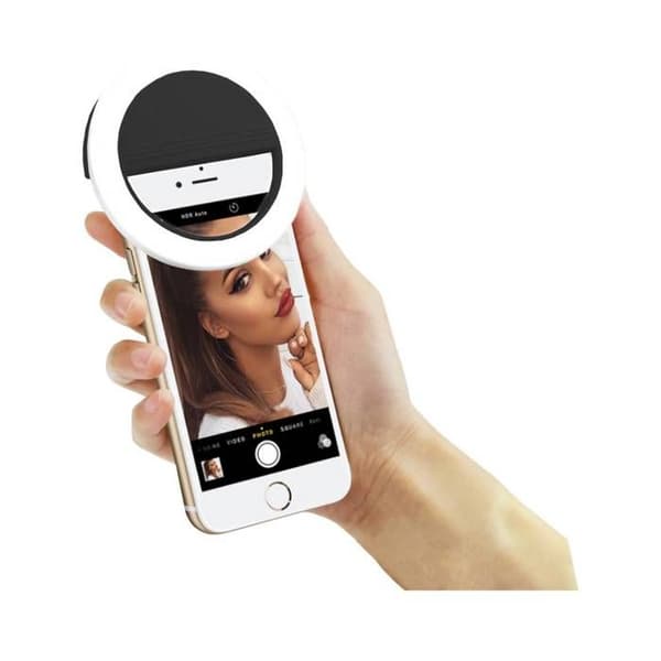 Universellt LED-ljusring för smartphone med klipp BigBen Connected svart