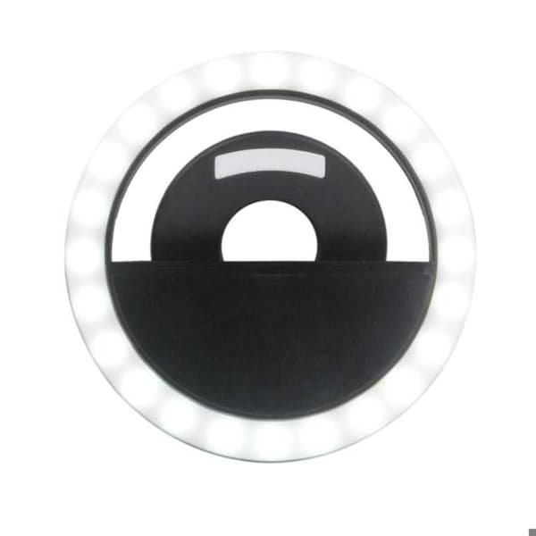 Universellt LED-ljusring för smartphone med klipp BigBen Connected svart