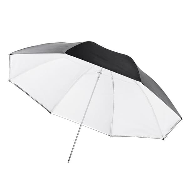 Paraply 2 i 1 - WALIMEX PRO - Vit - 109cm - Mjukt ljus - Porträttfotografi