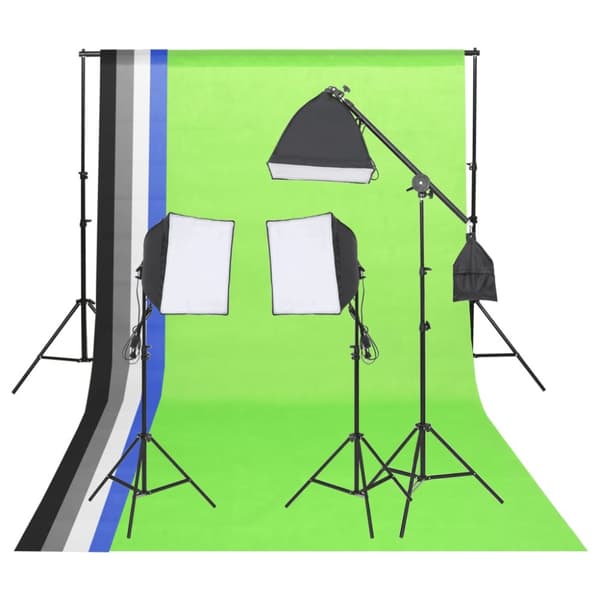 Studiobelysning med bakgrund och reflektor