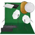 Miniatyrbild 1 av 2: Fotostudio med lampor, bakgrund och reflexskärm