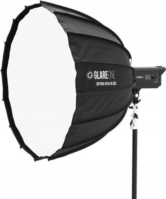 Lampe slav - studio blixt Glareone - SOFTPRO90D - Softbox studio lampa Hexa 90 PRO