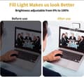 Pikkukuva 3 / 6: OBOSOE USB-ladattava selfie-valo – kannettava valaistus mobiililaitteille ja videoille