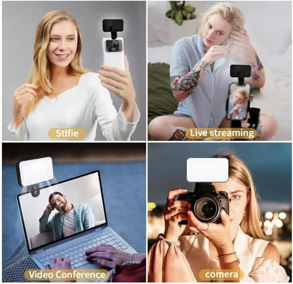 OBOSOE USB-ladattava selfie-valo – kannettava valaistus mobiililaitteille ja videoille