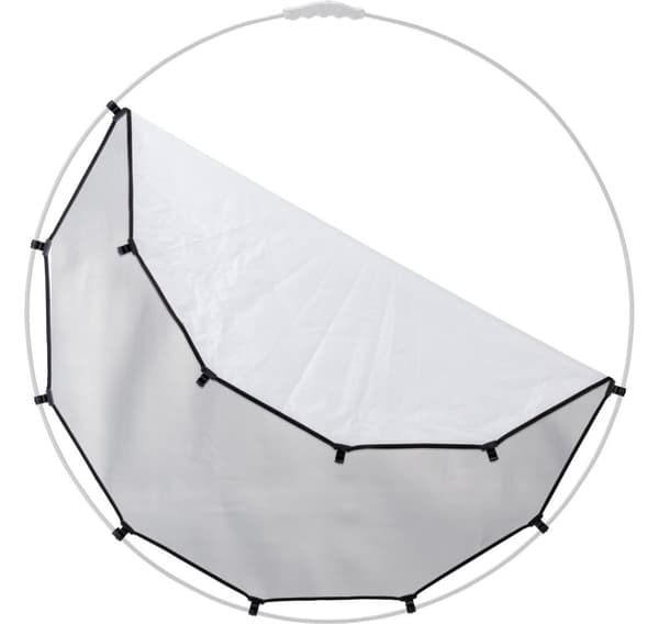 Manfrotto heijastinpäällinen HaloCompact Plus 98cm, hopea/valkoinen