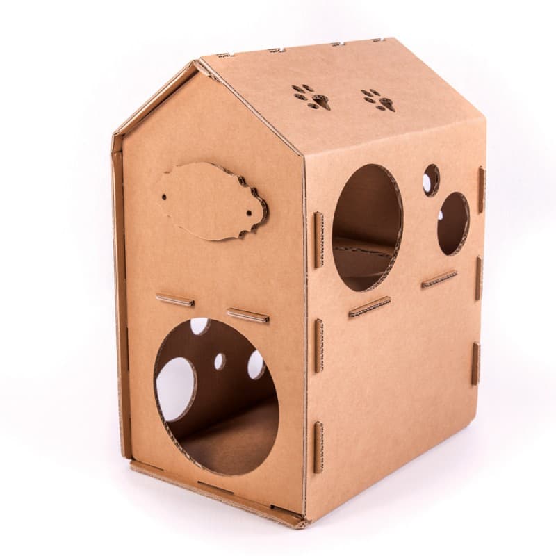 Cardboard Cat House, Furniture Self Assembly DIY Pet Indoor