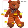 Miniatyrbilde 5 av 5: vidaXL Plysjbamse brun 242 cm
