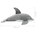 Miniatyrbillede 5 af 5: vidaXL tøjdyr delfin plysstof grå