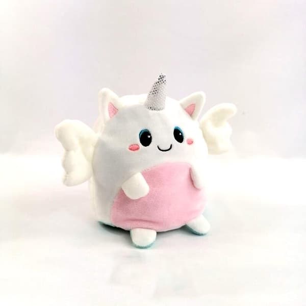 Dubbelsidig vändbar Enhörning plyschleksaker, Reversible Unicorn
