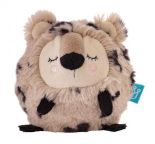 gosedjur Leopard junior 13 cm plysch brun/svart