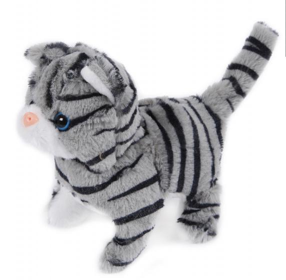 vagn plysch 15,5 cm grå/svart