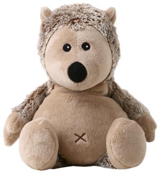 värme gosiga igelkott 31 cm brun