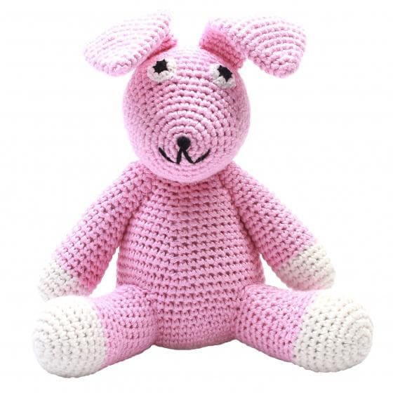 tøjdyr kanin xl hæklet 40 cm pink