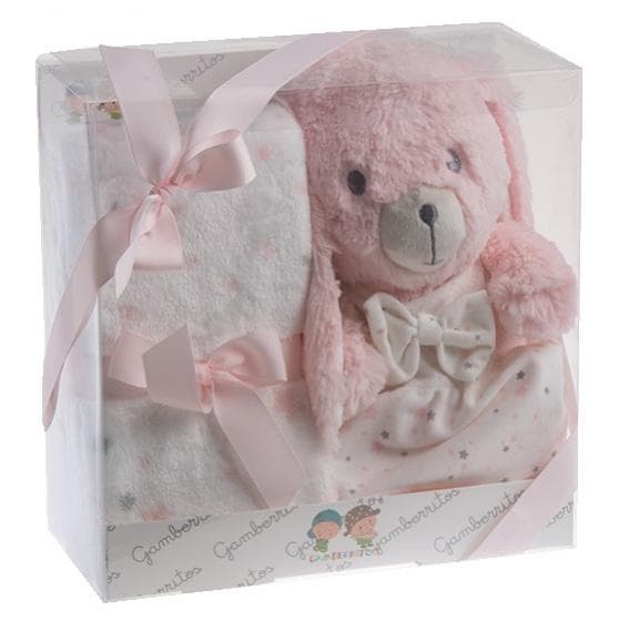 babyfilt och gosedjur junior 80 x 110 cm rosa