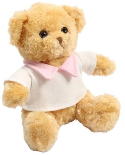 nallebjörn T-shirt 20 cm polyester brun/rosa