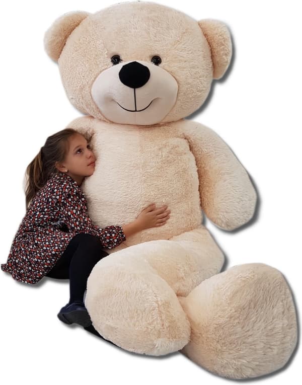 Teddybjørn XXL beige - 220 cm