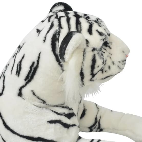 Tigerleksak Plysch Vit Xxl