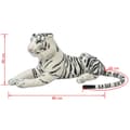 Miniatyrbild 5 av 5: Tigerleksak Plysch Vit Xxl