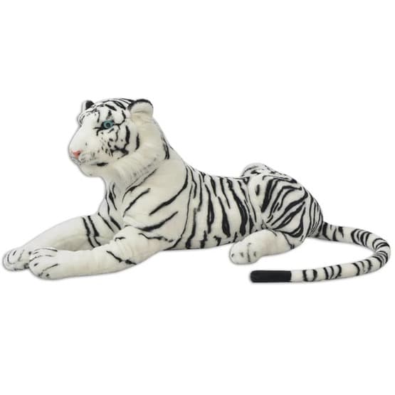 Tigerleksak Plysch Vit Xxl