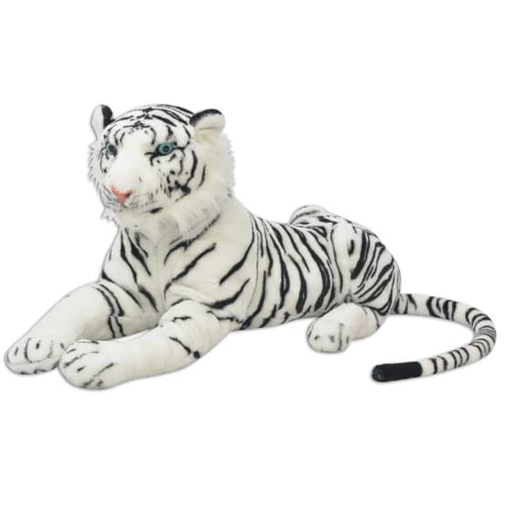 Tigerleksak Plysch Vit Xxl