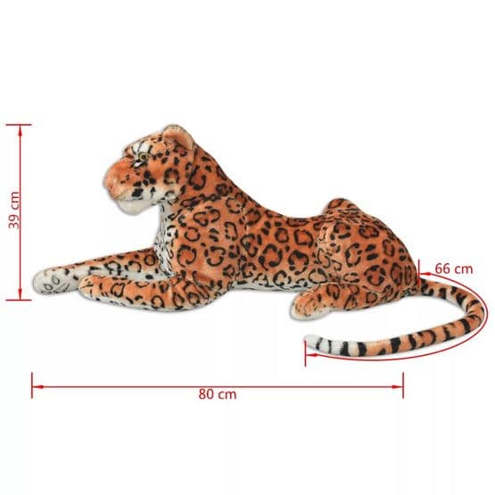 Leopardleksak Plysch Brun Xxl