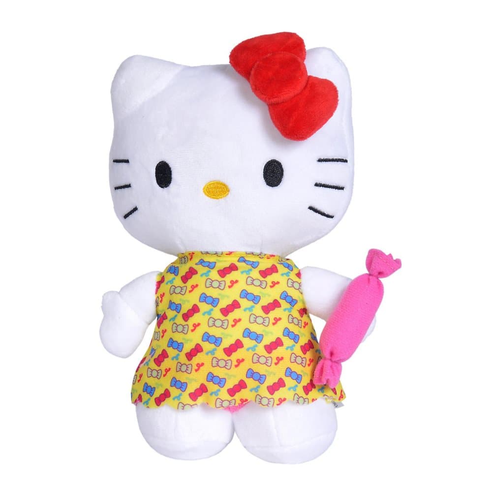 Hello Kitty Mjukis Gul Klänning 20 cm
