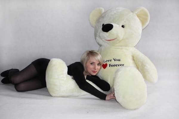 Pehmolelu XXL valkoinen - kirjottu I Love You - 170 cm