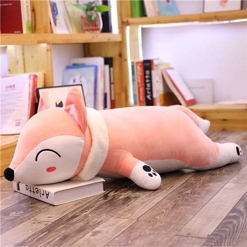 Kawaii dukker kosedyr plysj leker for jenter, barn, gutter, puterev, dyr myke - rød / 50cm