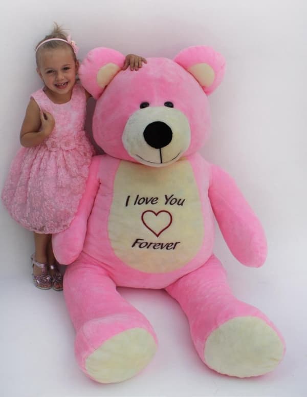 Nalle XXL - 180 cm - Love you forever rosa