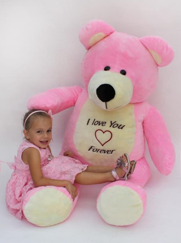 Nalle XXL - 180 cm - Love you forever rosa