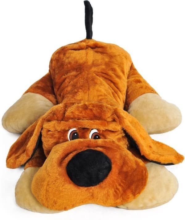 Stor krammehund orange 110 cm XL