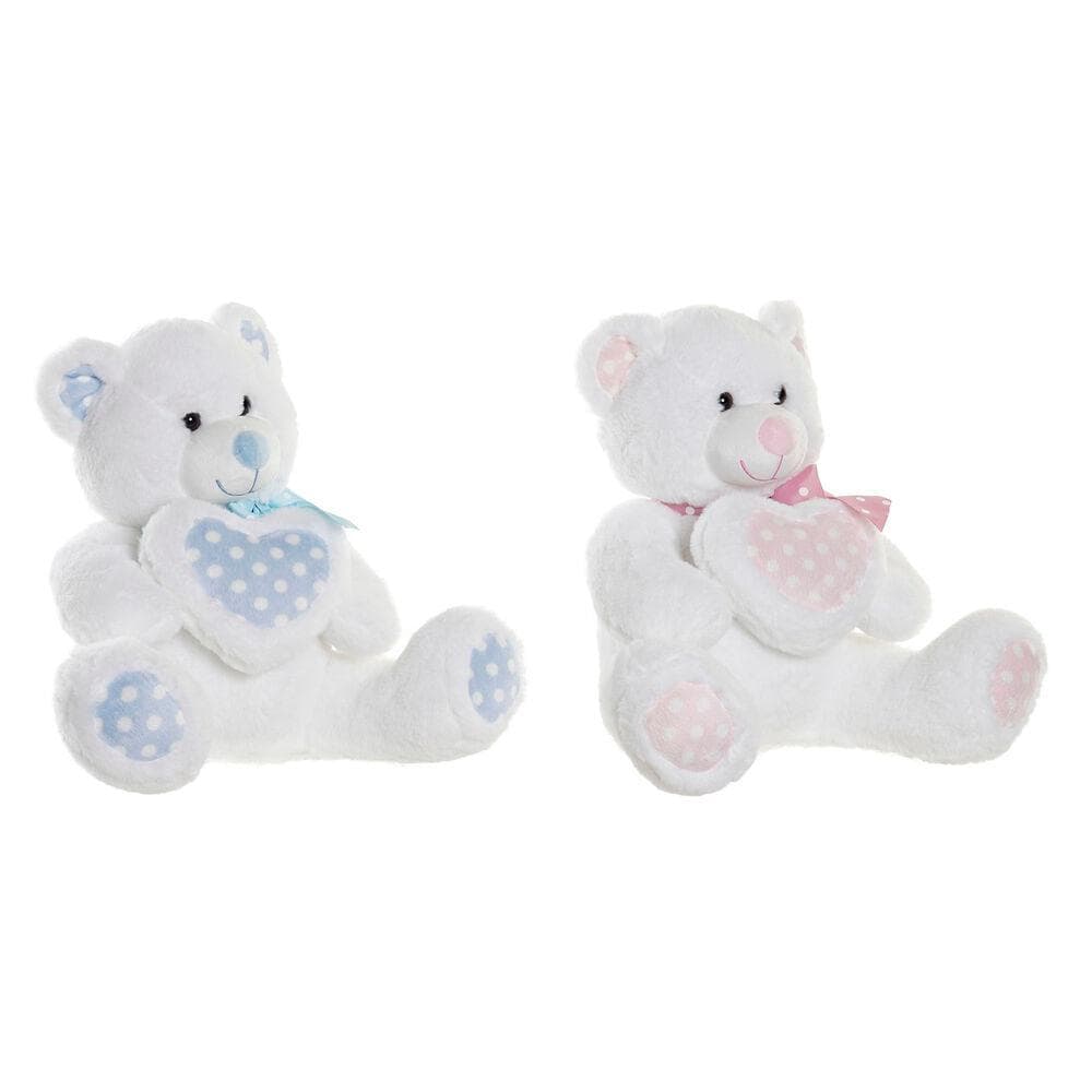 Fluffy toy DKD Home Decor Blue Pink Polyester (20 x 25 x 33 cm) (2 pcs)