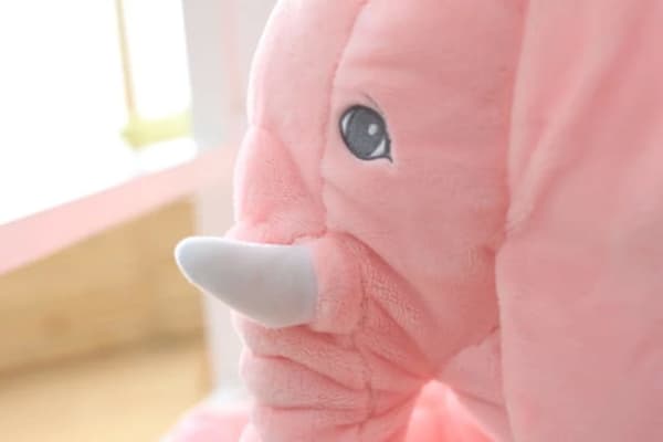 Stor kram - Elefant - Goskudde - Plysch - Rosa