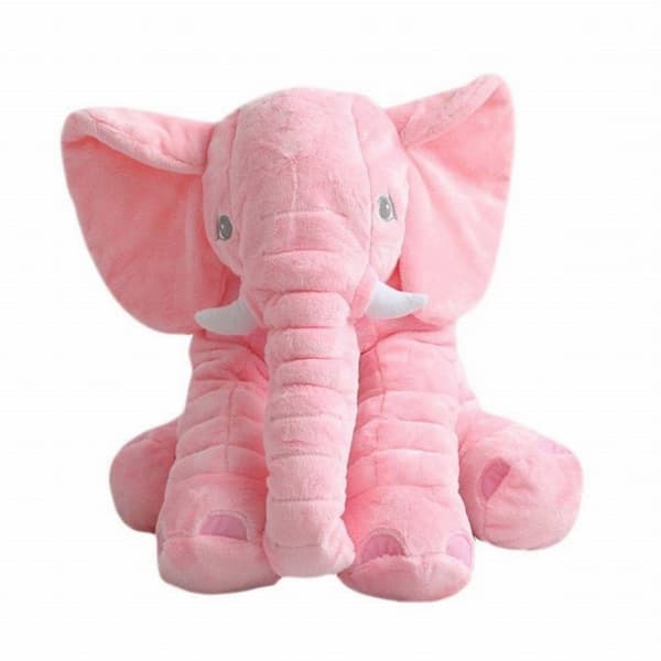 Stor kram - Elefant - Goskudde - Plysch - Rosa