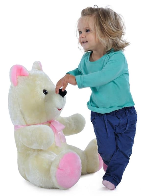 Stor hvid plysbjørn 100 cm XL